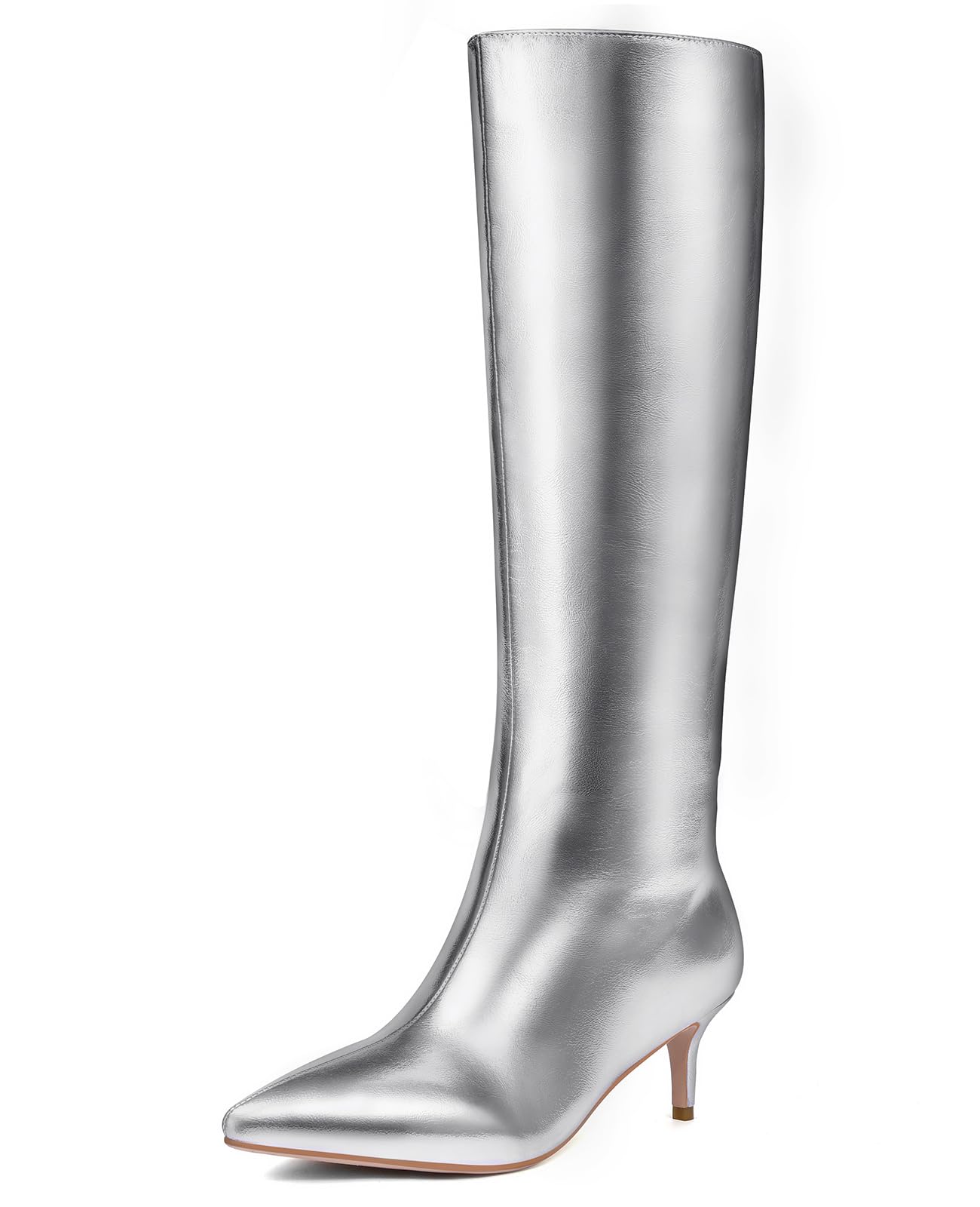 Stylish Women's Knee High Boots - Pointed Toe Stiletto Heel Boots with Side Zipper | Fashionable Fall & Spring Tall Boots for Ladies | Perfect for Office, Date Night & Evening Events