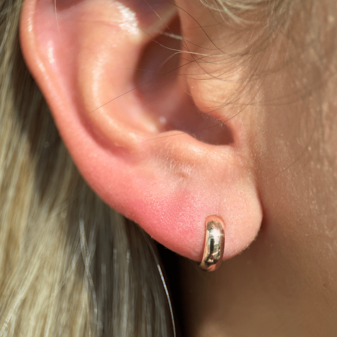 14K Rose Gold Bubble Hoop Illusion Ear Cuff Earrings - Trendy Cartilage Earrings for Women | Perfect for Parties, Weddings & Everyday Wear
