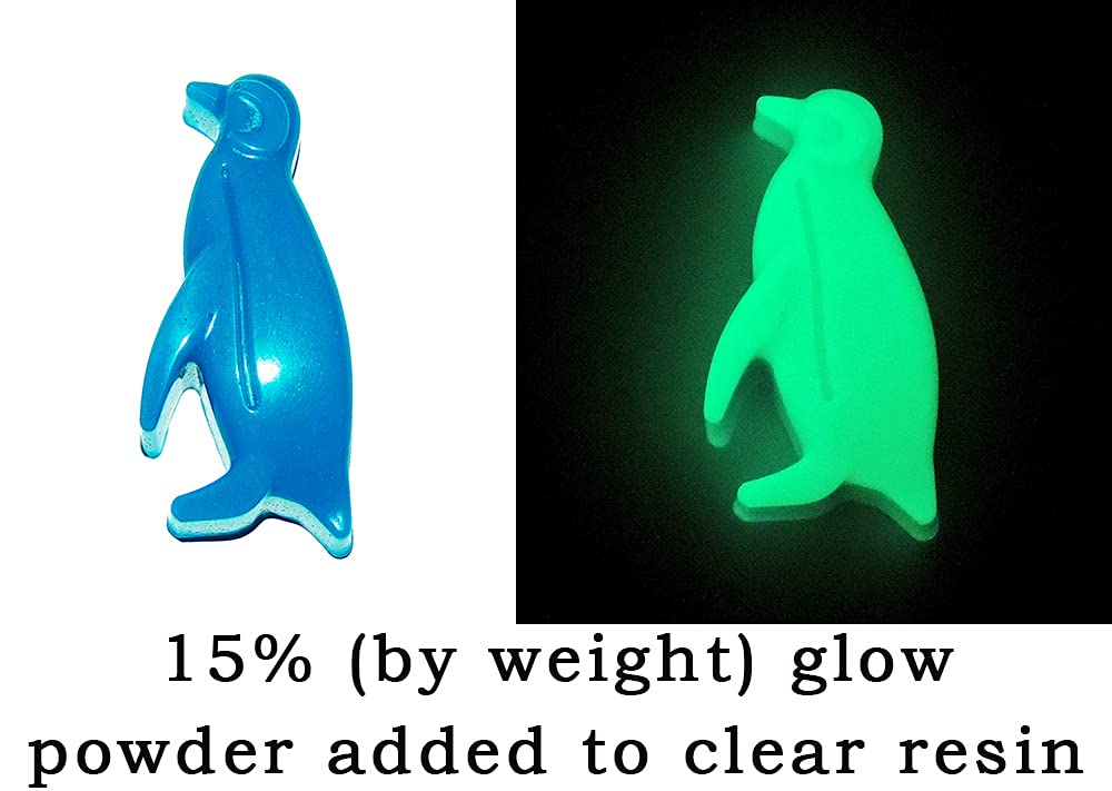 Miss Pigments Glow in The Dark Powder - Non-Toxic Mica Pigment for Epoxy Resin, Candle Making, Nail Polish - Mystic Ocean Blue (17.6 oz) - Perfect for DIY Crafts, Nighttime Decor & Creative Projects