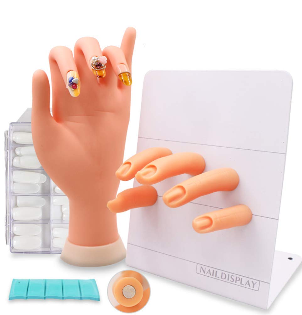 Magnetic Nail Training Hand Model - Reusable for Nail Art & Phototherapy Practice