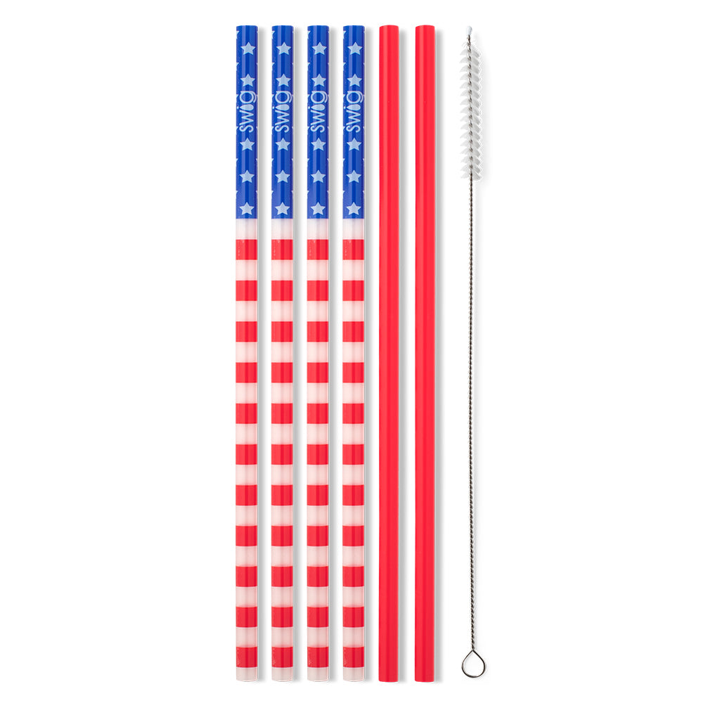 Eco-Friendly Reusable Stainless Steel Straw Set - BPA-Free, Dishwasher Safe - Perfect for Smoothies, Iced Coffee & Cocktails at Home or On-the-Go