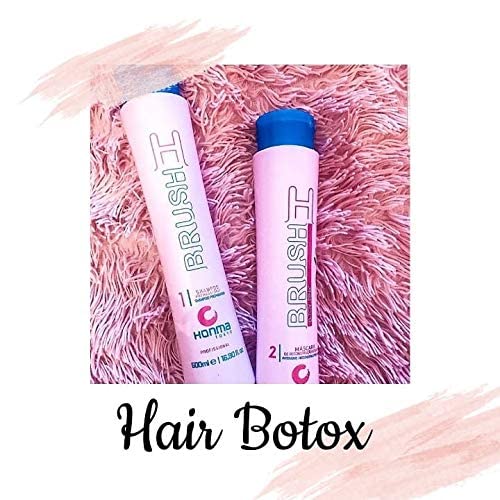 Brazilian Keratin Hair Treatment Brush - H-Brush Btox Honma Tokyo 2L | Professional Straightening & Smoothing System | 100% Straight Hair with Volume Control | Includes $30 Free Gifts | Perfect for Salon-Quality Hair at Home or Professional Styling