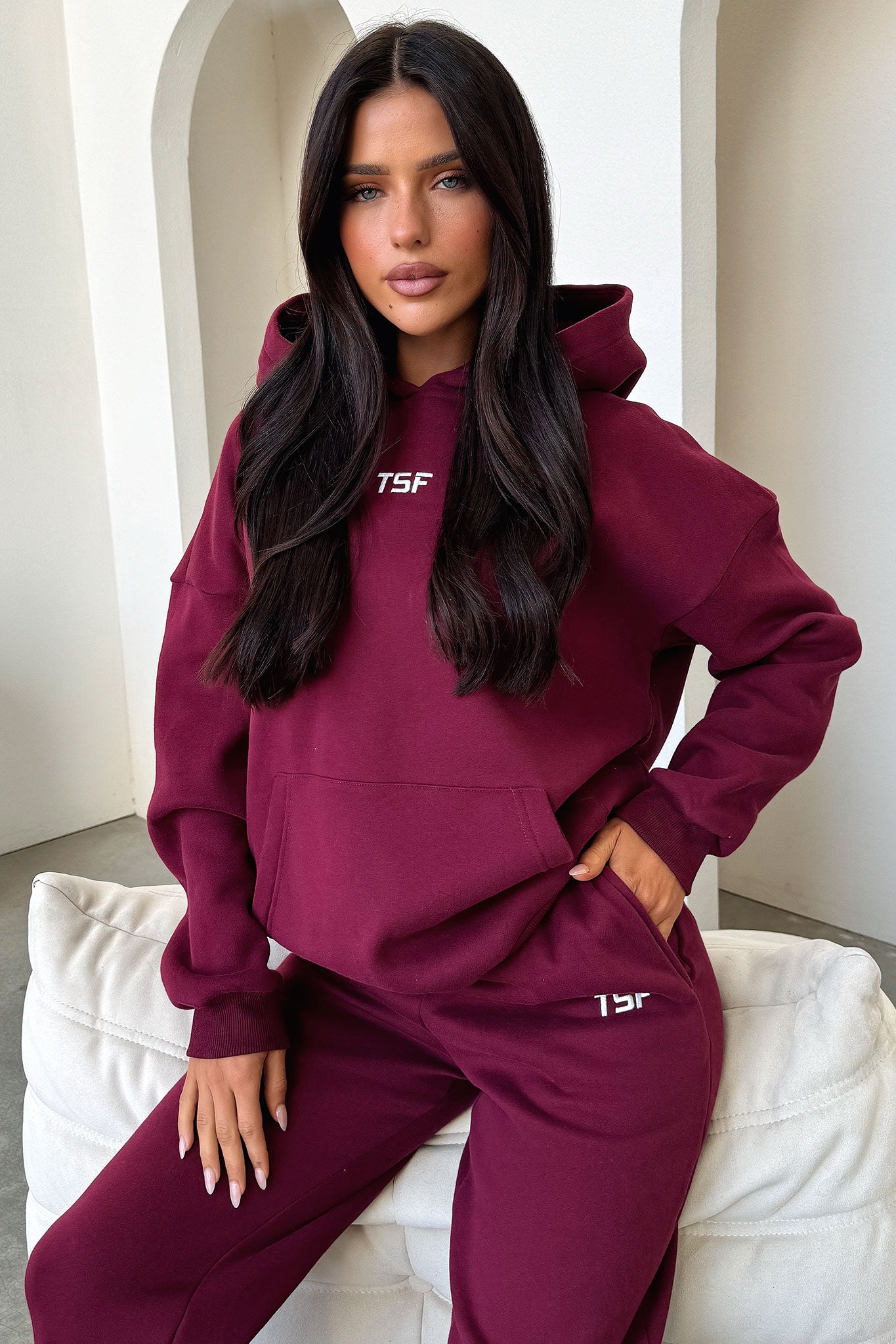 Kaztek Comfortable Sweatpants for Men & Women - Soft Maroon Joggers for Lounge, Gym & Casual Wear