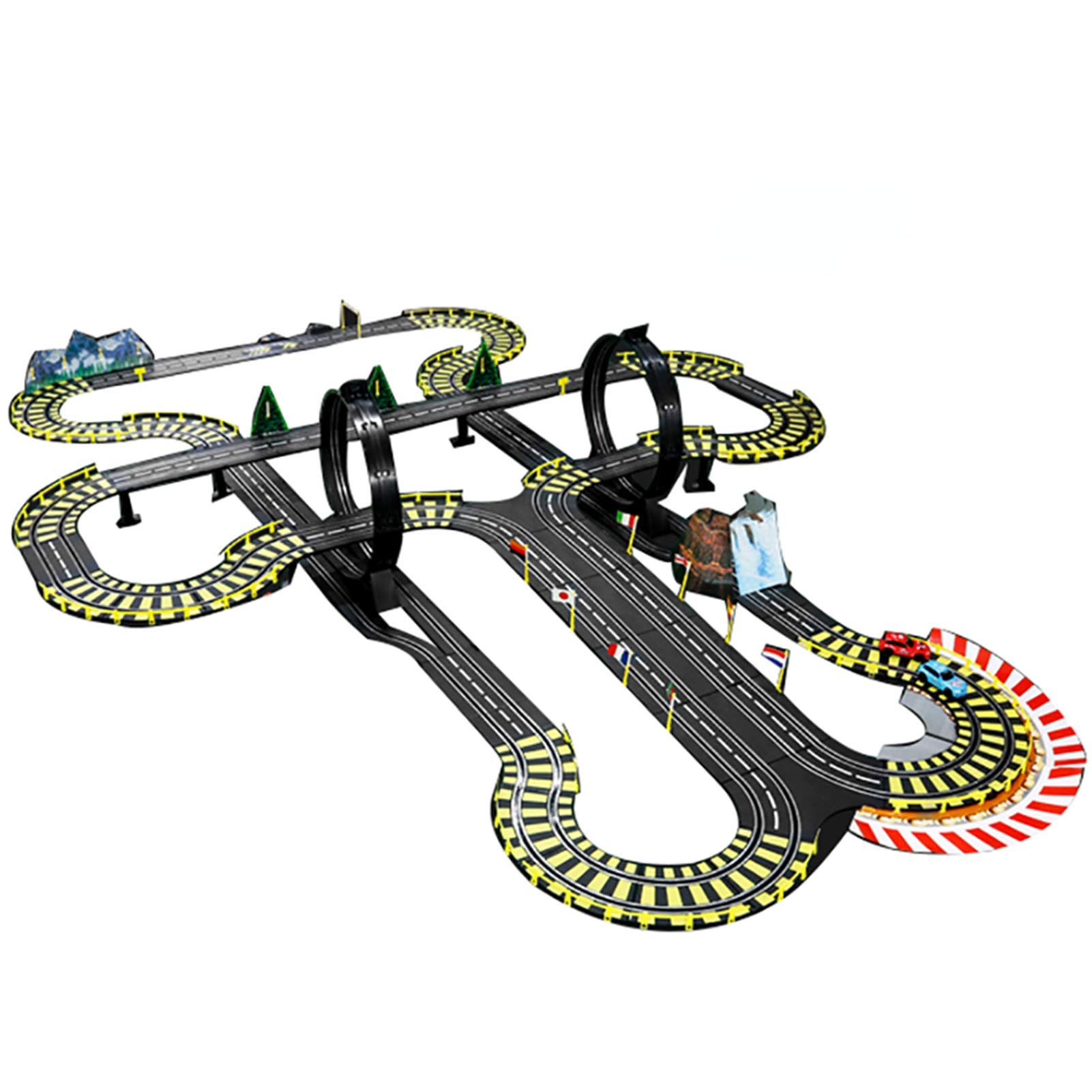 High-Speed Remote Control Race Car Toy for Kids - Electric Rotating Track Set with Large Runway, DIY Assembly Educational STEM Toy for Boys & Girls | Perfect for Indoor Racing, Birthday Gifts & Family Playtime