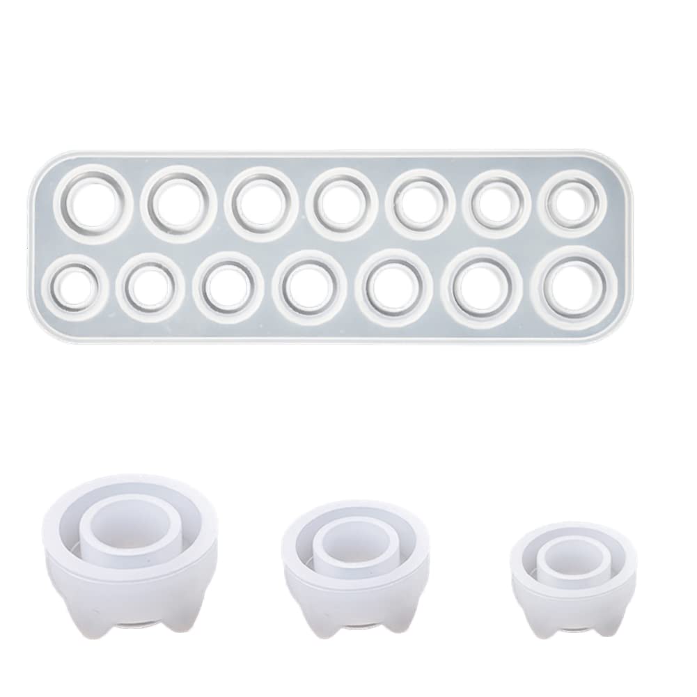 Premium Silicone Resin Ring Molds - 14 Sizes Round Epoxy Jewelry Molds for DIY Rings, Earrings & Pendants - Perfect for Crafting, Home Decor & Gift Making