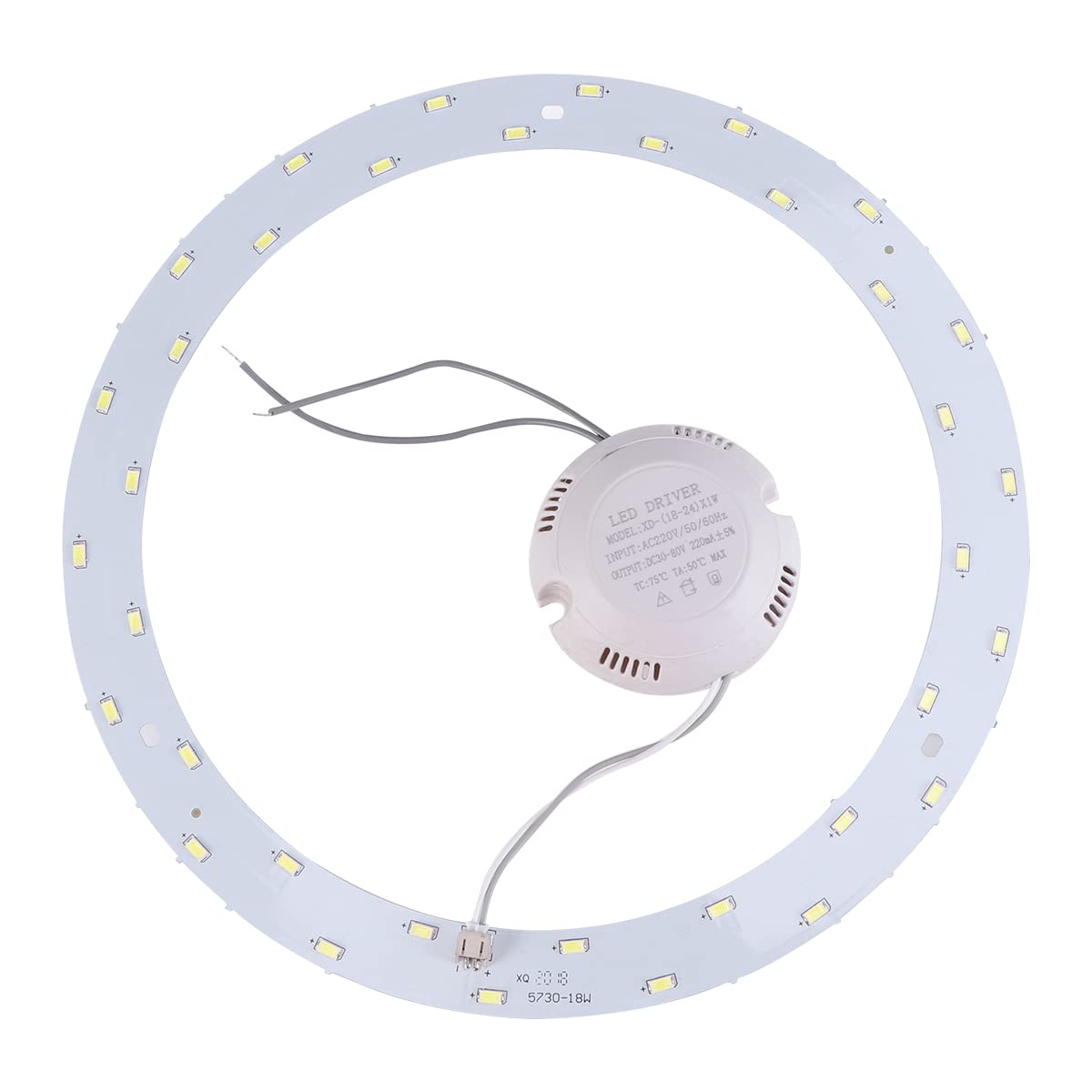 Ibasenice 18W 220V-240V SMD 5630 36-LED Magnetic Circular Panel Bar Lamp - Energy Saving Ceiling Light with Pure White Light - Perfect for Home, Office, and Commercial Spaces