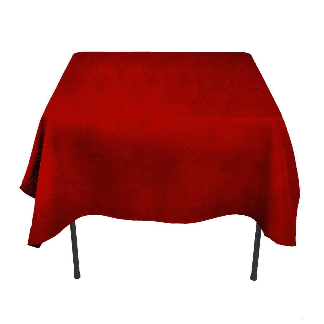 72 Inch Red Square Tablecloth - Premium Cotton Fabric for Dining, Parties & Events - Washable & Wrinkle-Resistant for Home & Restaurant Use