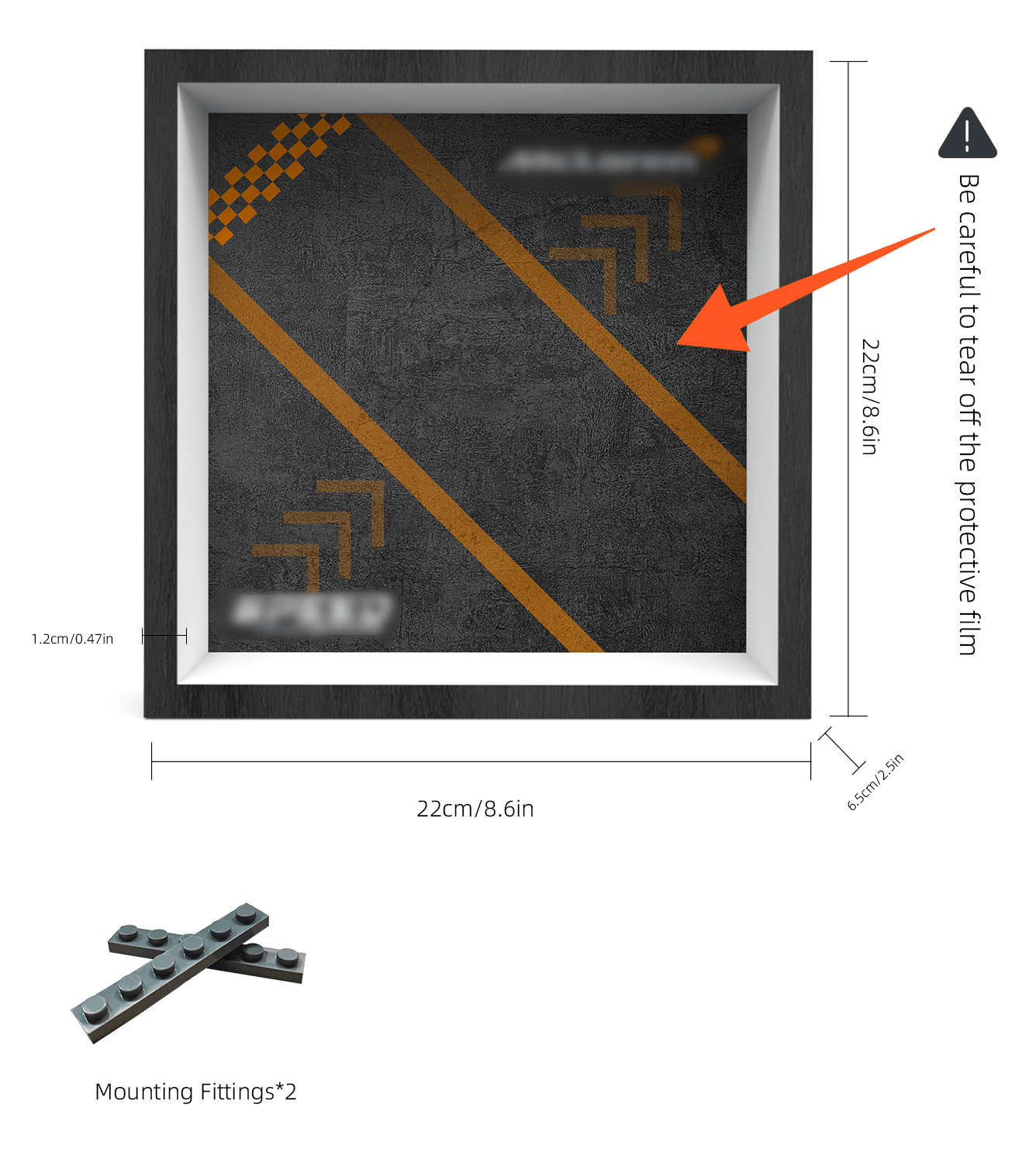 LEGO McLaren F1 Team MCL38 77251 Car Wall Display Frame - Premium Wall Mount for LEGO Racing Car Models | Perfect for Home Office Decor & LEGO Collector Showcase