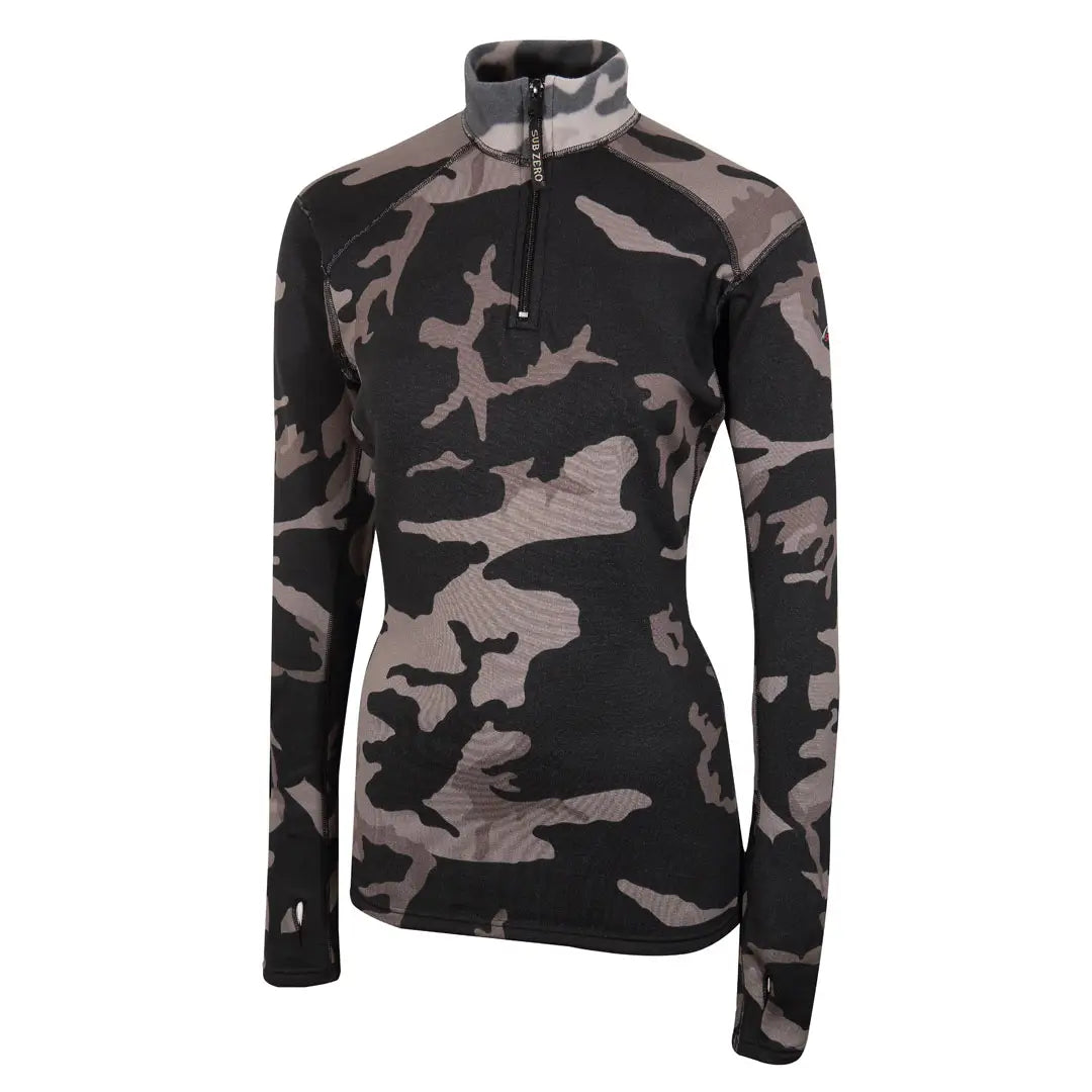 Factor 2 Women's Long Sleeve Zip Neck Mid Layer Top - Thermal Base Layer for Hiking, Running & Outdoor Activities