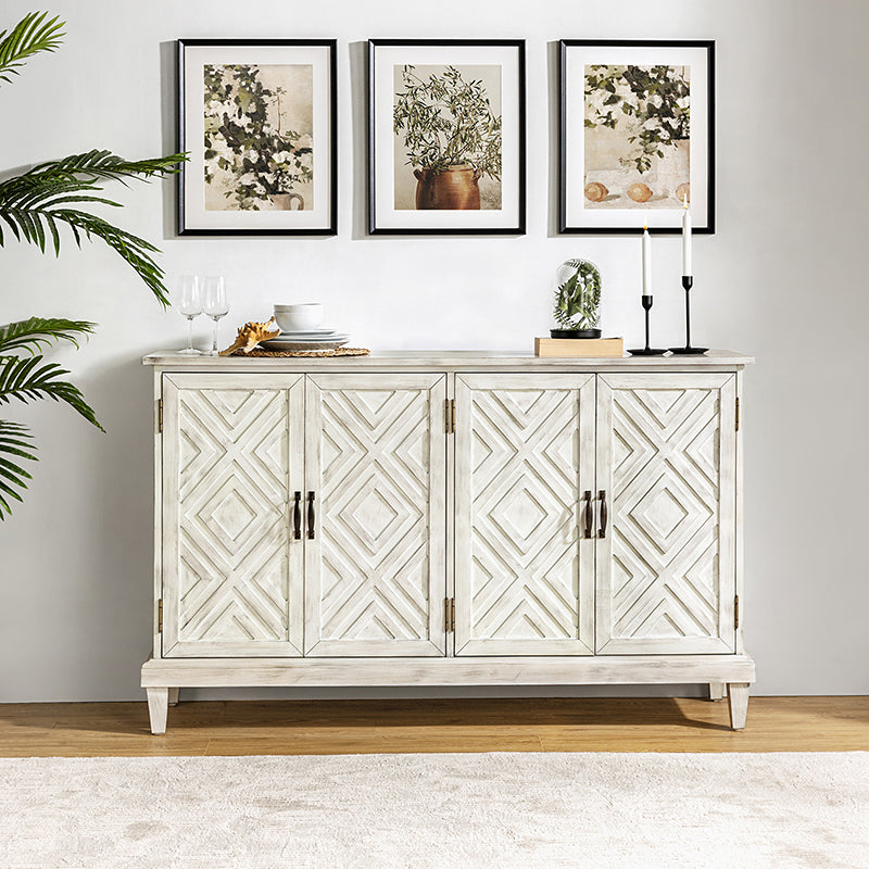 Amadeo 60-Inch Wide Modern Sideboard Buffet Cabinet with Storage - Perfect for Dining Room, Living Room & Entryway Organization