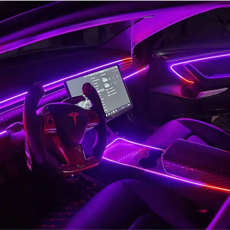 Premium Fiber Optic Interior Ambient Lighting Kit - Flow Series 2.0 with 43 LED Lights | Car & Home Decoration Lighting for Parties, Gaming Rooms & Bedrooms
