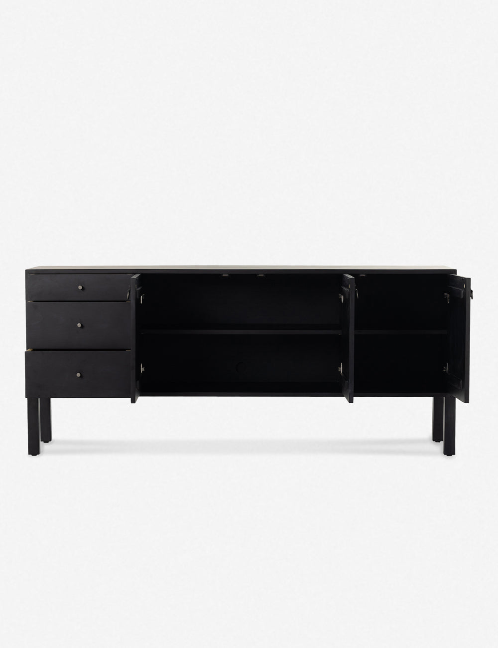 Beckett Sideboard - Modern Wood Buffet Cabinet with 2 Doors & 4 Drawers for Dining Room Storage | Stylish Entryway Console & Living Room Organizer