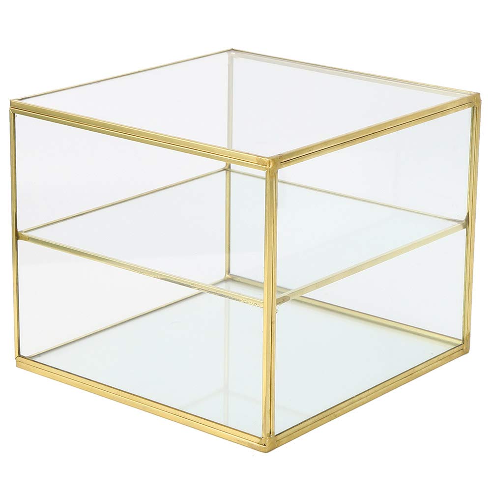 Elegant Multifunctional 2-Compartment Cosmetic Organizer - Stylish Makeup Storage Box for Vanity, Desktop & Travel | Perfect for Cosmetics, Jewelry & Small Toys Organization