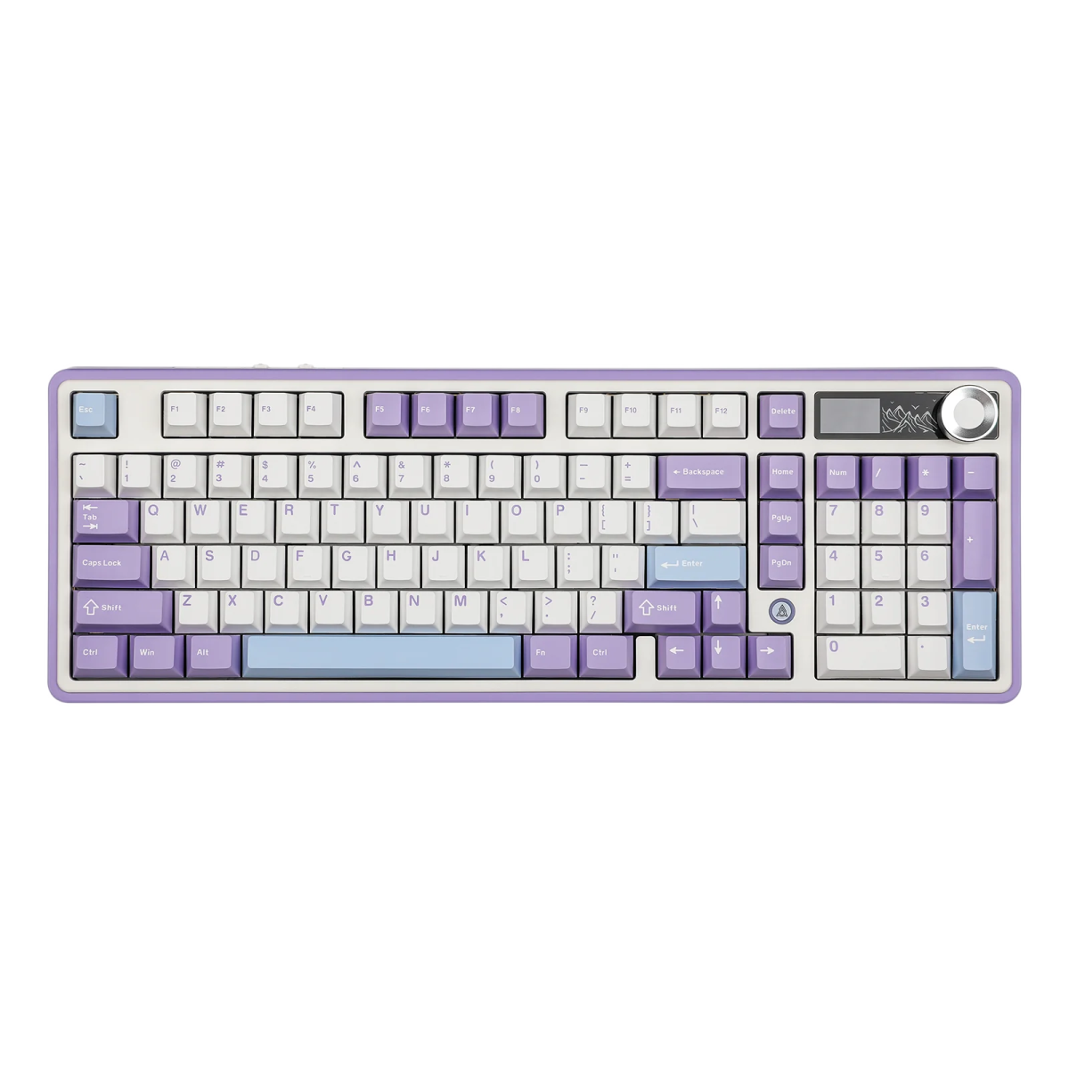 Ajazz AK980 RGB Mechanical Keyboard - Purple, White & Blue - Wired & Wireless with Screen - Maillard Switches - Perfect for Gaming, Typing & Office Work