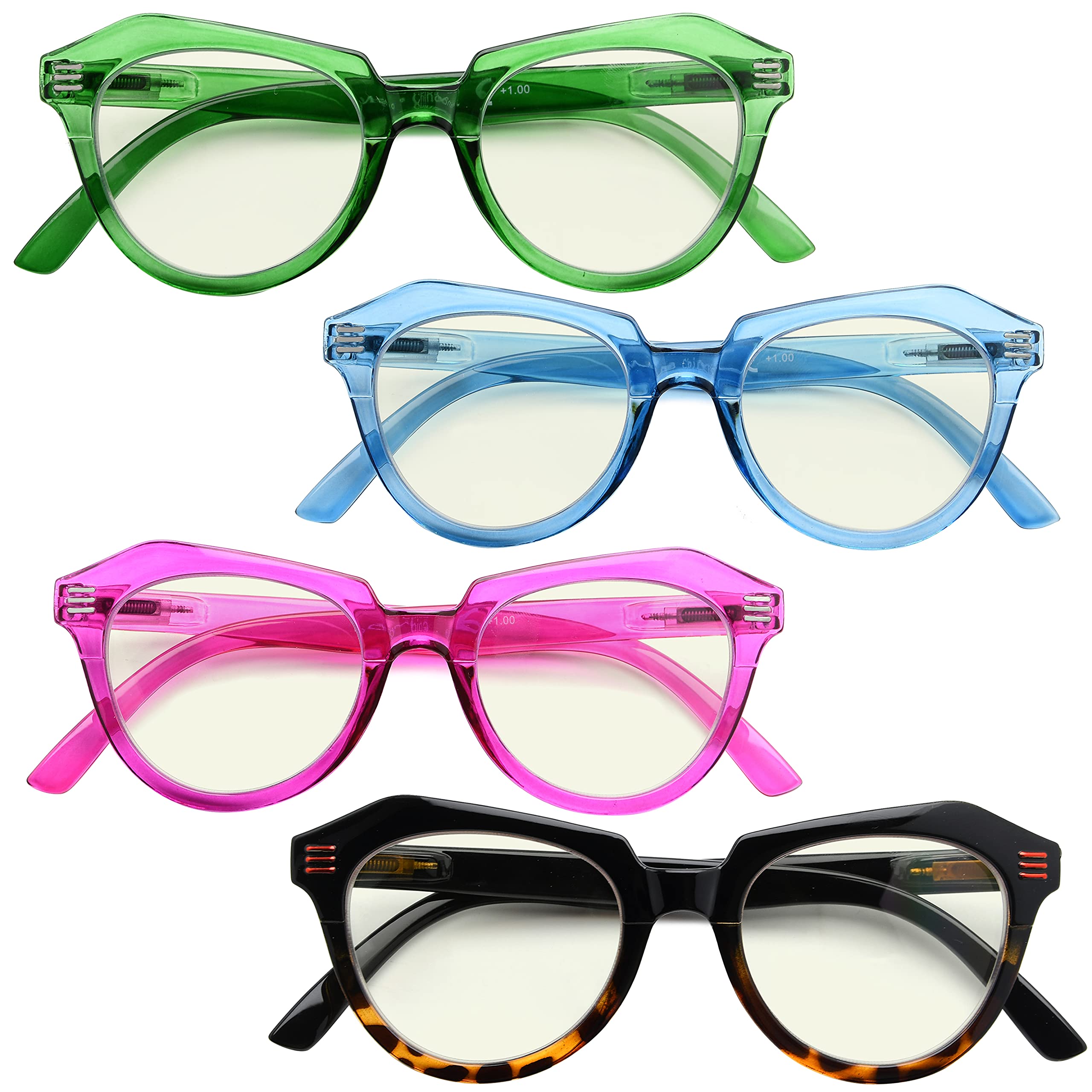 Blue Light Blocking Reading Glasses for Women & Men - Eyekepper Multipack Tinted Computer Eyeglasses | Reduce Eye Strain for Work, Gaming & Screen Time
