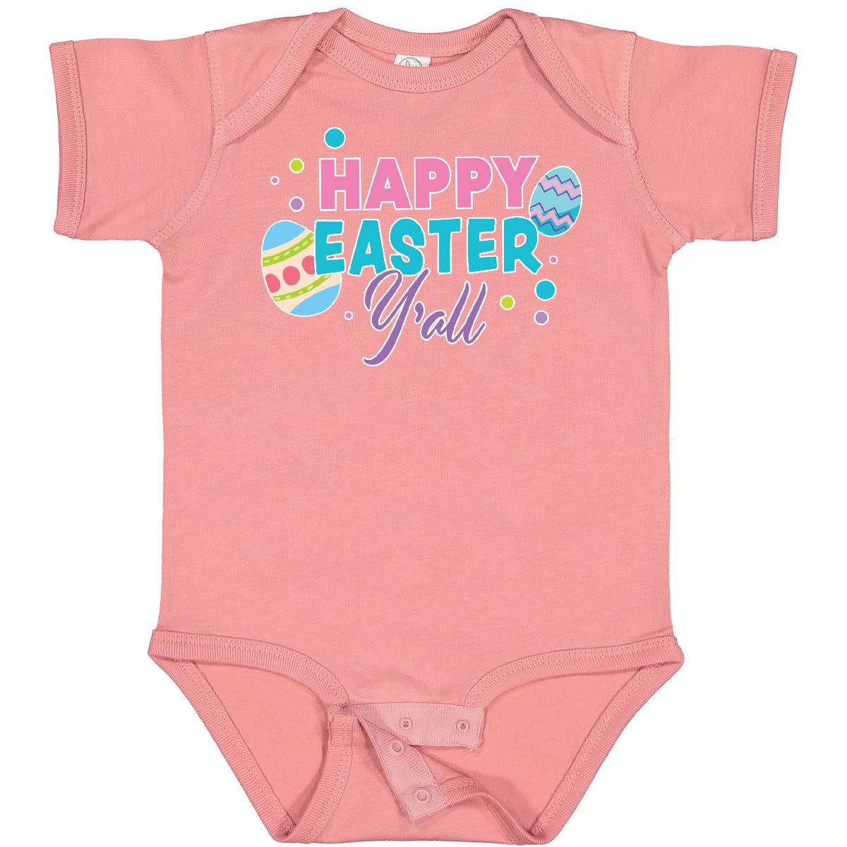 Inktastic Happy Easter Y'all with Easter Eggs Baby Bodysuit - Cute Easter Outfit for Infants & Toddlers - Perfect for Easter Photos, Family Gatherings & Holiday Celebrations