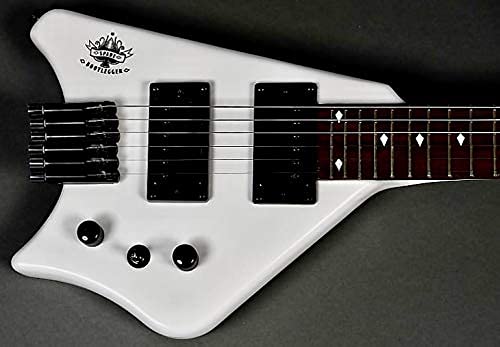 Bootlegger Spade Pro Series Headless Travel Electric Guitar – Full Scale, Standard Strings, Custom Boutique Design with Stiletto Hard Case – Perfect for Recording, Gigs & Traveling Musicians
