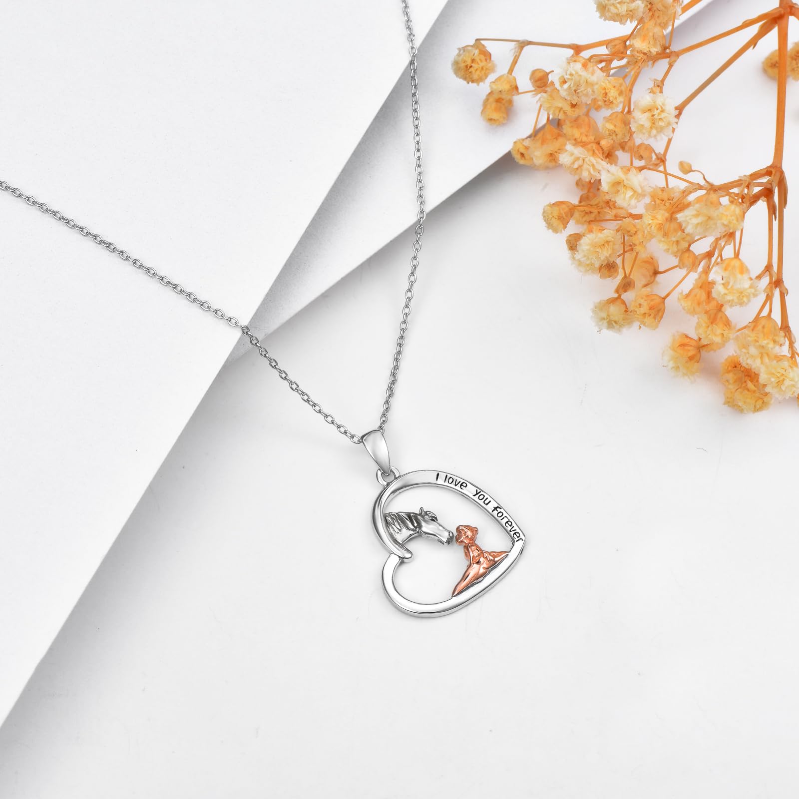 Sterling Silver Horse Pendant Necklace for Women - Elegant Equestrian Jewelry Gift for Horse Lovers, Perfect for Birthdays, Anniversaries & Special Occasions