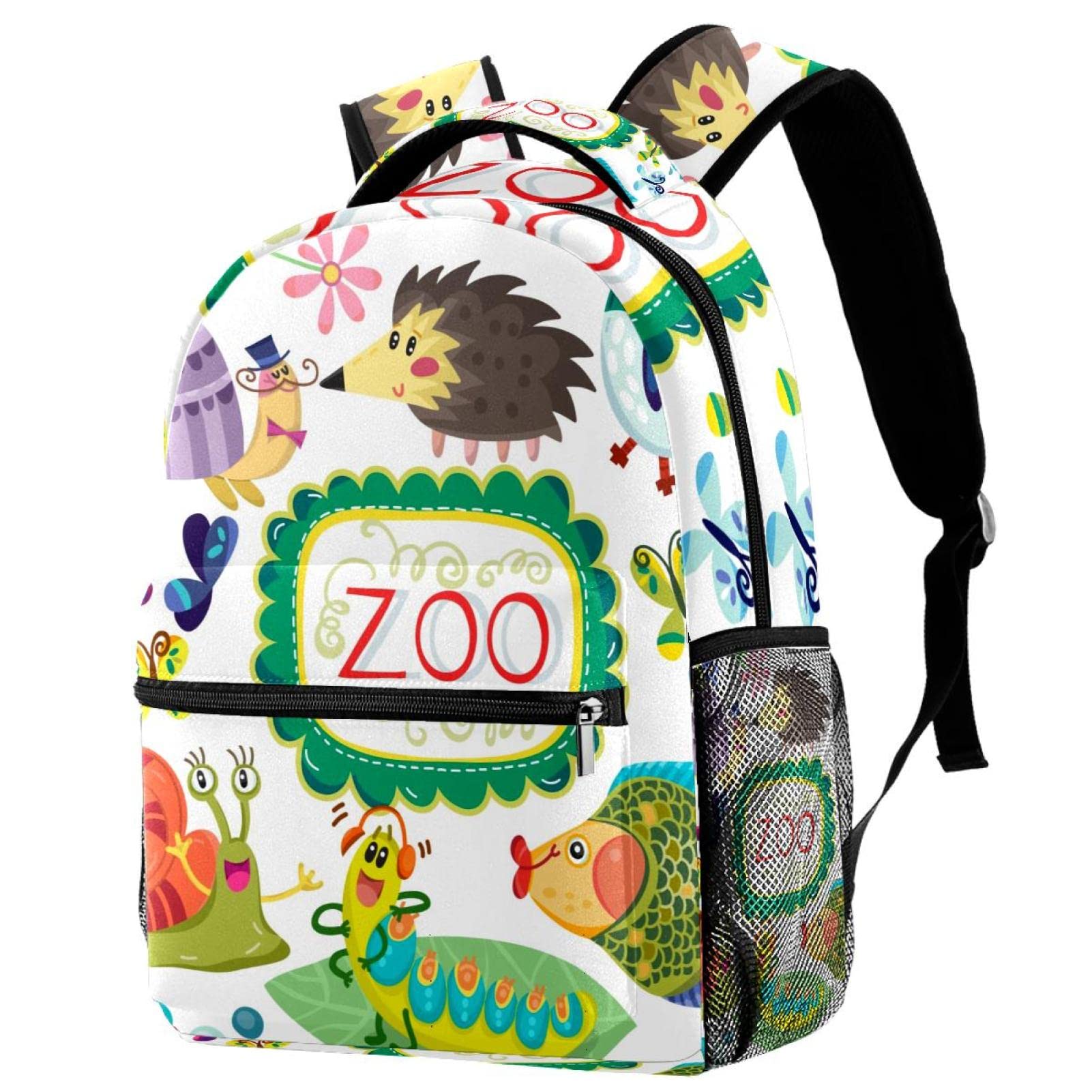 Zoo Animals Backpack for Kids & Adults - Large Capacity Casual Daypack, School Bookbag, Travel Backpack for Boys, Girls, Women - Perfect for School, Hiking, Camping & Daily Use