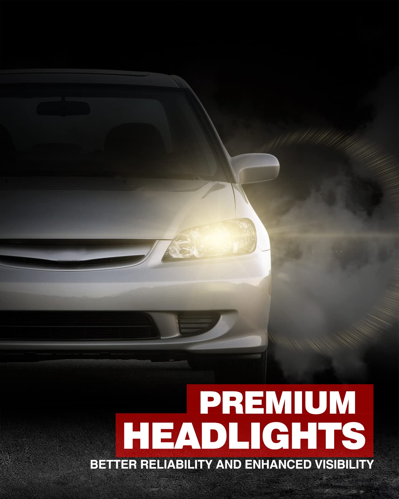 Torchbeam Headlight Assembly Compatible with Honda Civic 2005-2004 - Black Housing & Clear Lens (Driver & Passenger Side) | Replacement for Foggy/Broken Headlights | Improved Night Driving Visibility