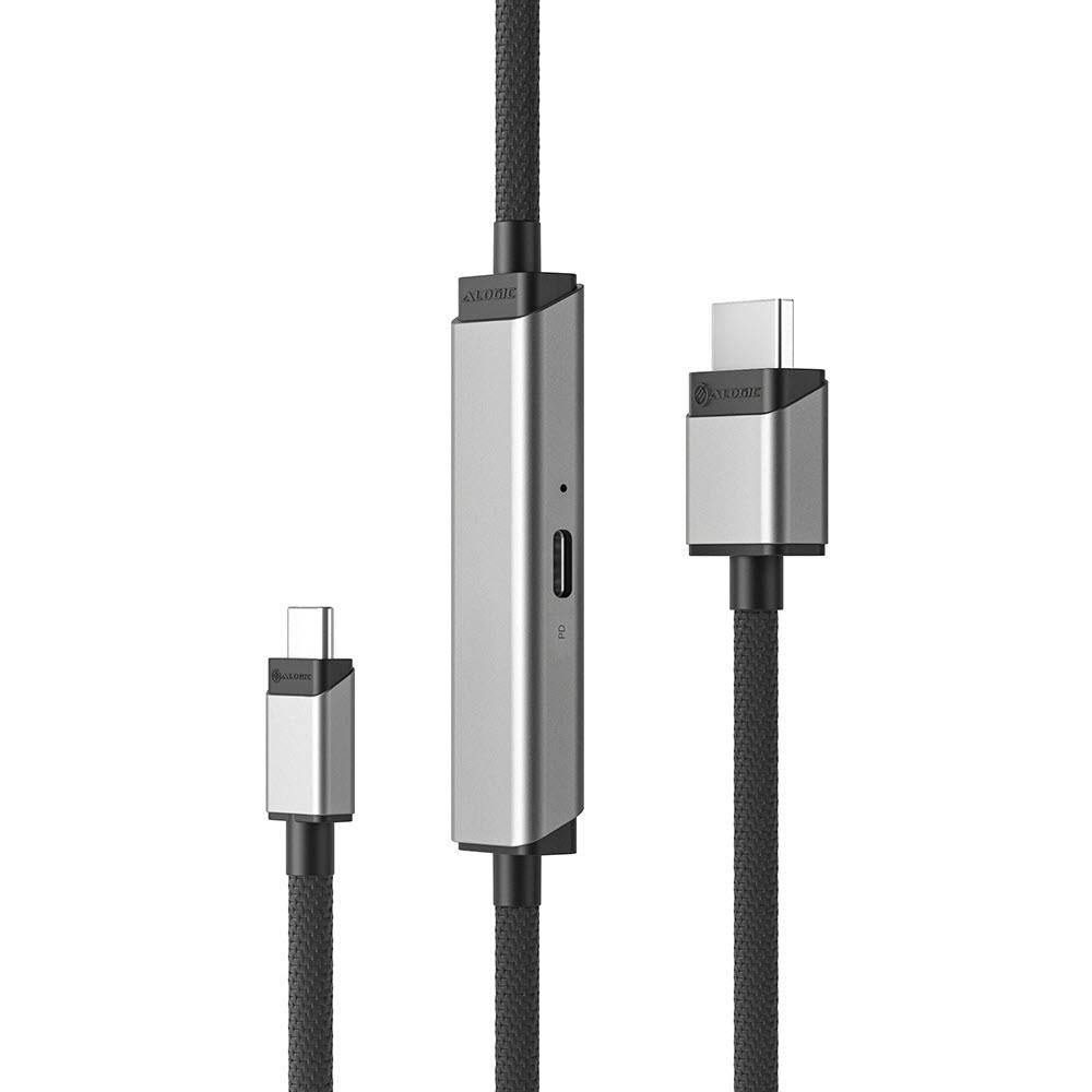 Alogic Ultra USB C to HDMI Cable 4K 60Hz, 1M Thunderbolt 3/4 Compatible with 100W Fast Charging - Perfect for MacBook Pro, iPad Pro, Samsung Galaxy & More