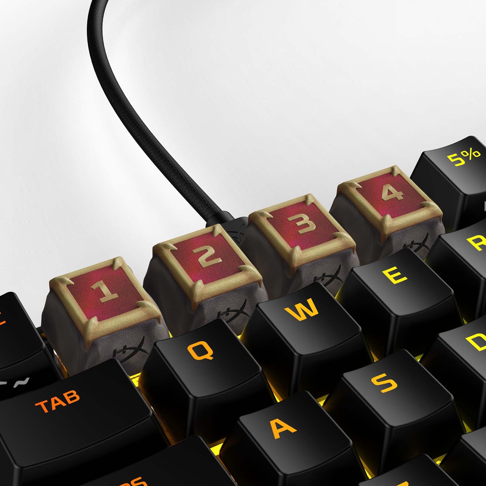 HX3D Custom Keycaps Abilities Set - Premium Mechanical Keyboard Keycaps for Gaming & Typing Enthusiasts - Perfect for PC, Mac & Laptop Keyboards