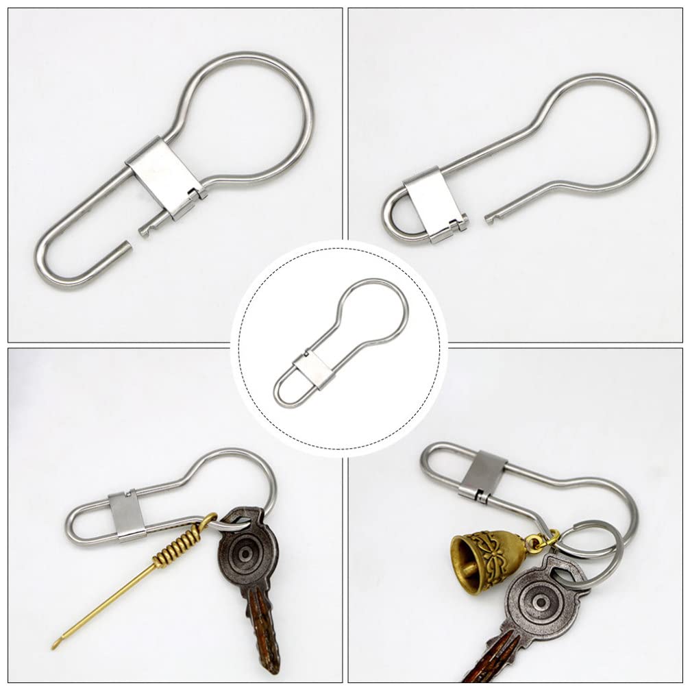 Stainless Steel Keychain Key Ring - Creative DIY Key Holder for Bags, Waist & Decor - Durable Portable Key Buckle Pendant for Everyday Use, Gifts & Travel Accessories