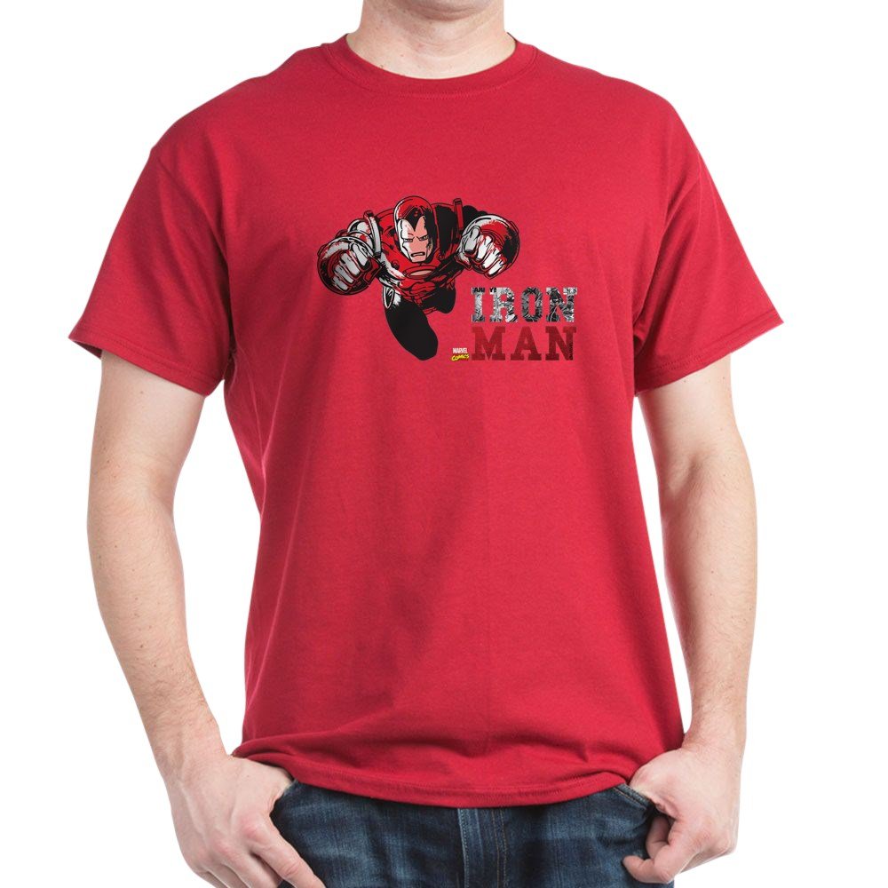 Iron Man Color Splash Graphic T-Shirt - Marvel Superhero Dark Tee for Men - Casual Wear, Cosplay & Comic Con Outfits