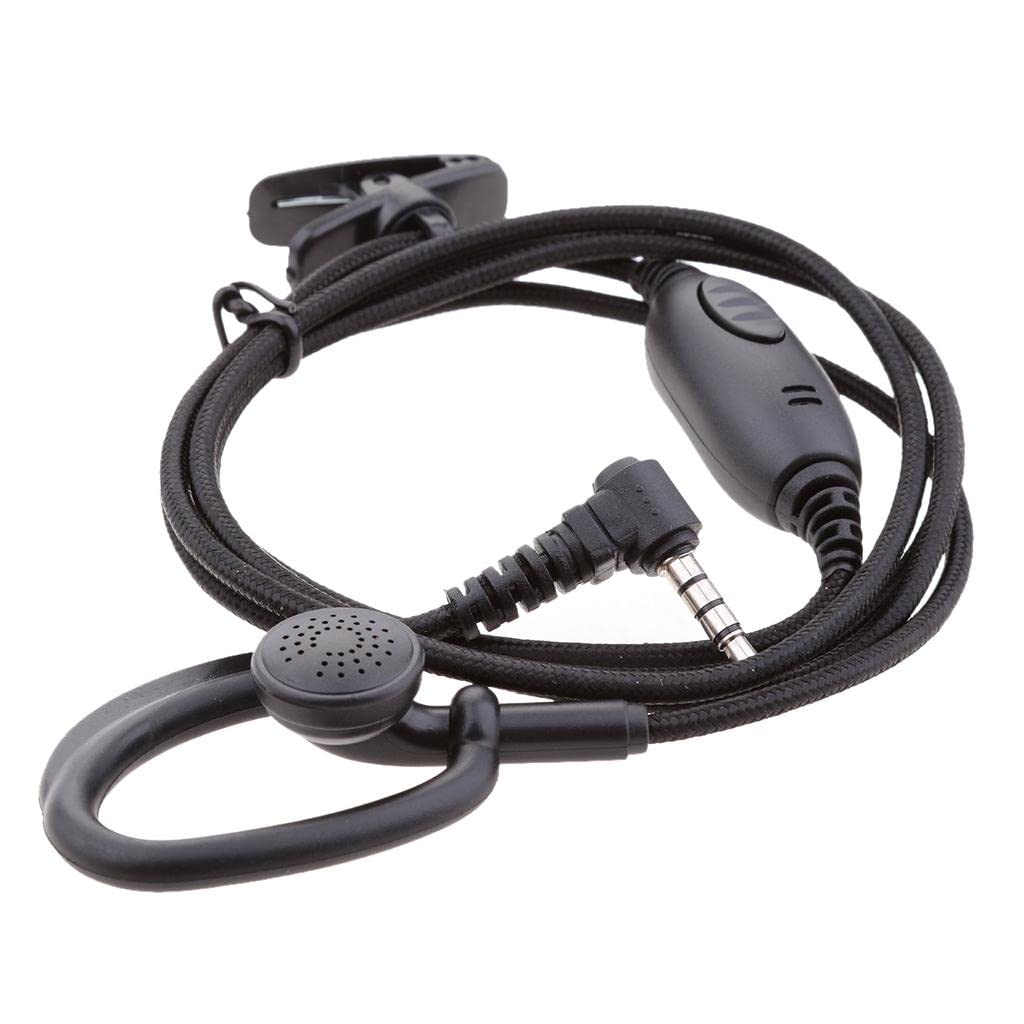 CALANDIS® 3.5mm Earpiece Headset with Noise-Canceling Microphone for Yaesu Vertex FT-50 VX-1 VX-110 Walkie Talkie - Perfect for Outdoor Adventures, Security Work & Emergency Communication