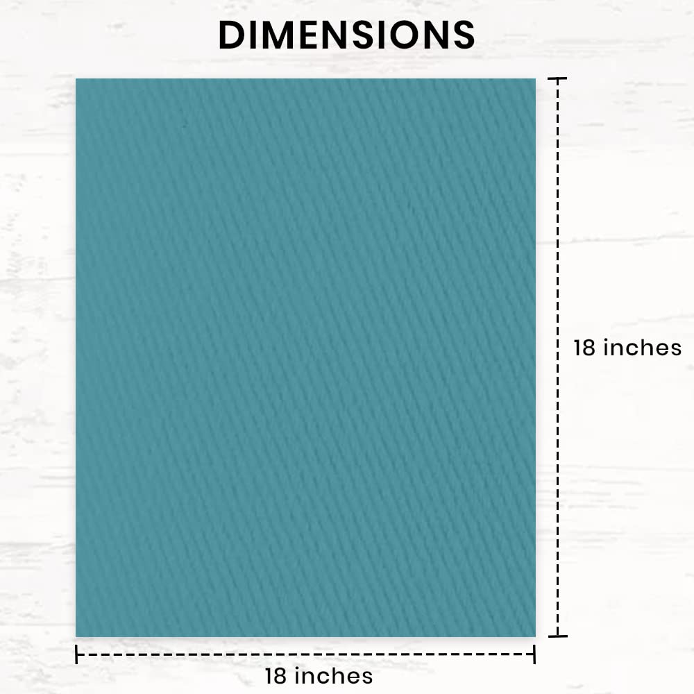 Premium Aqua Blue Cotton Dinner Napkins 18x18 Inch - 6 Pack Washable & Reusable Cloth Napkins for Spring, Easter, Wedding, BBQ, Cocktail Party, Hotel & Cafe Decor - Eco-Friendly Table Linens for Everyday Dining & Special Occasions