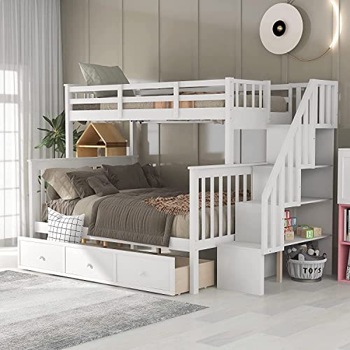 White With 3 Drawers
