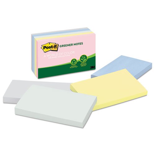Eco-Friendly Recycled Notebooks 3x5 Inches - 100 Sheets per Pad, 5 Pads per Pack - Sustainable Office & School Supplies for Note Taking, Journaling & Daily Planning