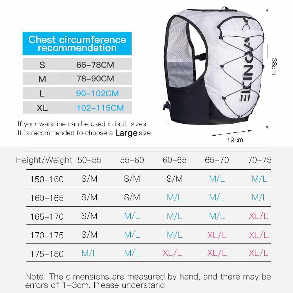 Lightweight Large Capacity Hydration Running Vest Backpack for Men & Women - 8 Secure Pockets, 3D Breathable Mesh - Perfect for Trail Running, Hiking & Outdoor Sports