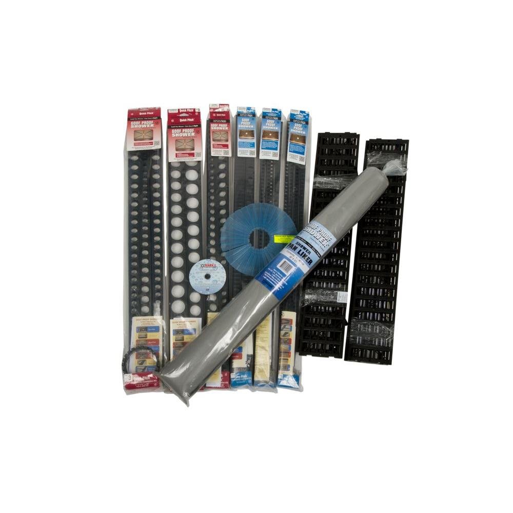 Goof Proof Shower Kit & Floor Kit (SSCK-701) - Leakproof Bathroom Remodeling Solution for DIY Home Renovation | Perfect for Bathroom Upgrades, Waterproofing & Tile Installation