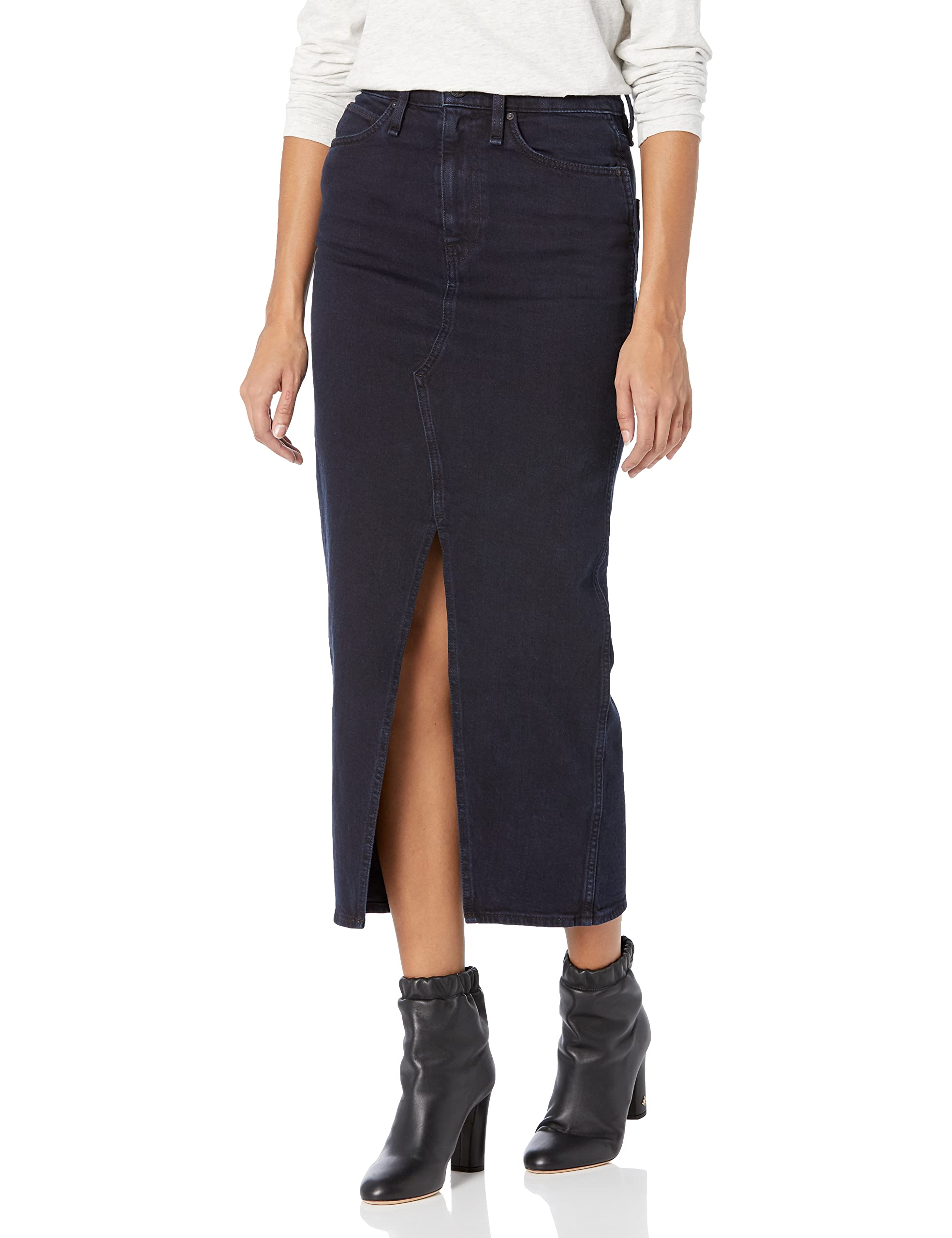 HUDSON Women's Reconstructed Midi Skirt - Vintage Denim A-Line Skirt for Casual Outfits & Boho Style | Perfect for Summer, Music Festivals & Date Nights