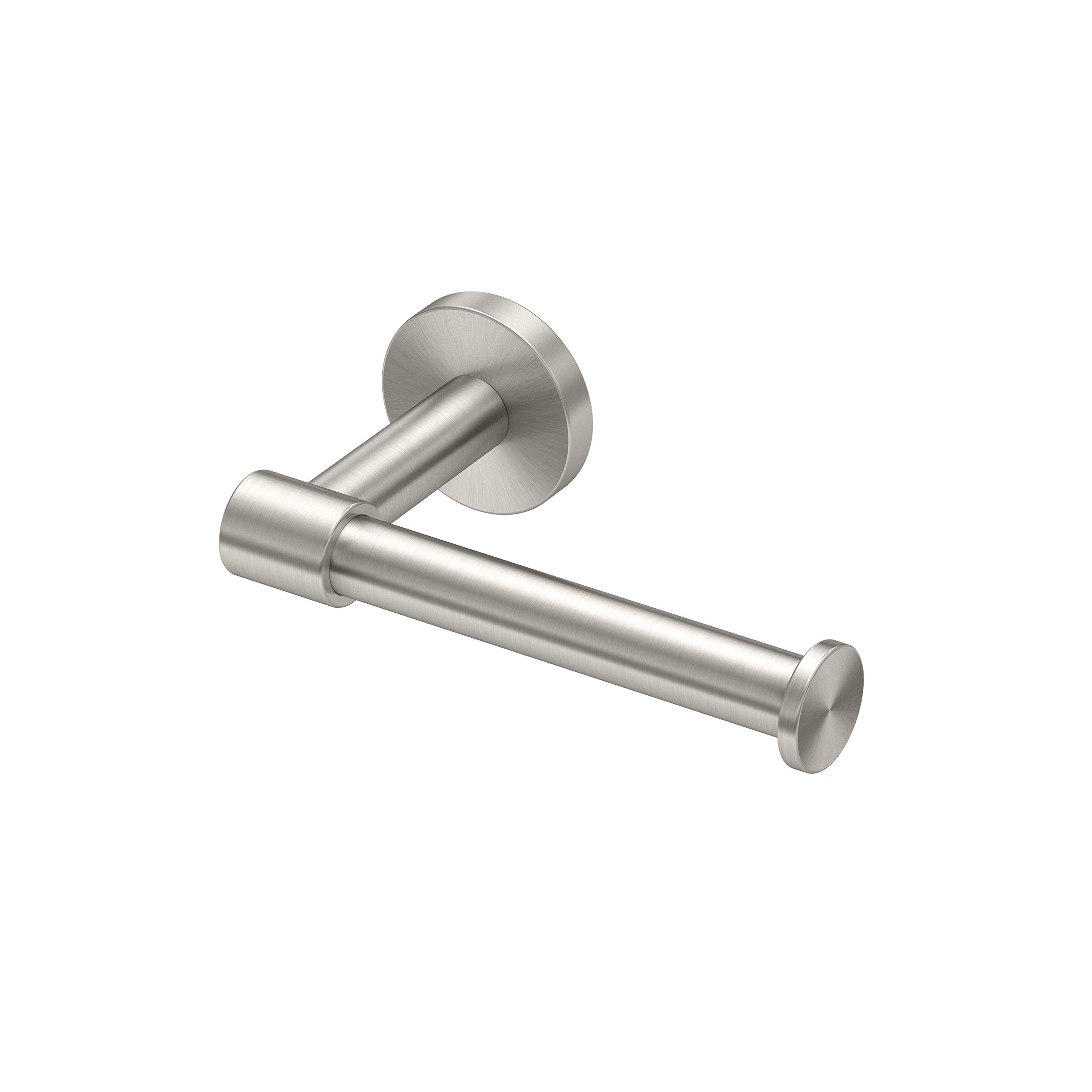 Gatco 4673 Reveal Euro Toilet Paper Holder - Satin Nickel Finish, 7.13