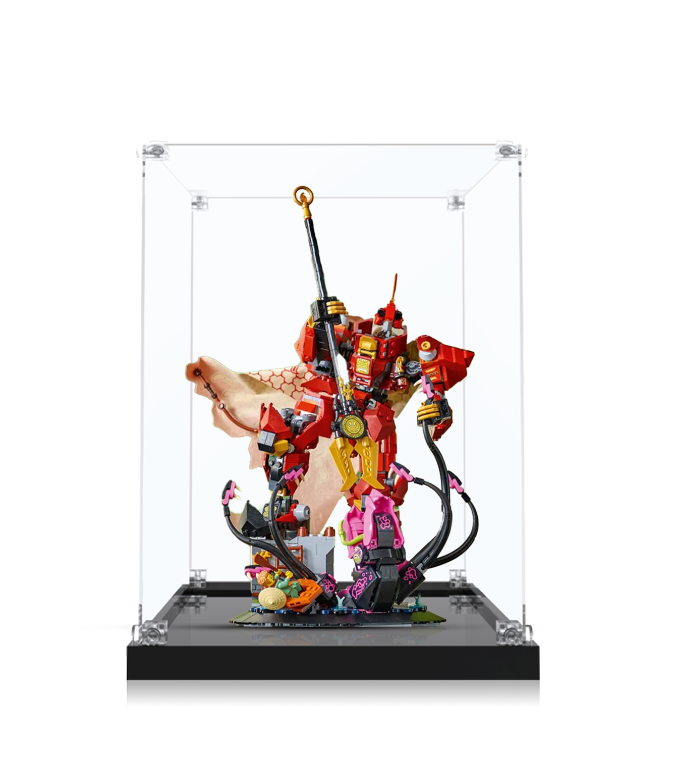 LEGO® NINJAGO® The Fire Knight Mech 71846 Display Case - Protective Showcase for Collectible LEGO Sets | Perfect for Home Decor, Office Display & Gift Giving