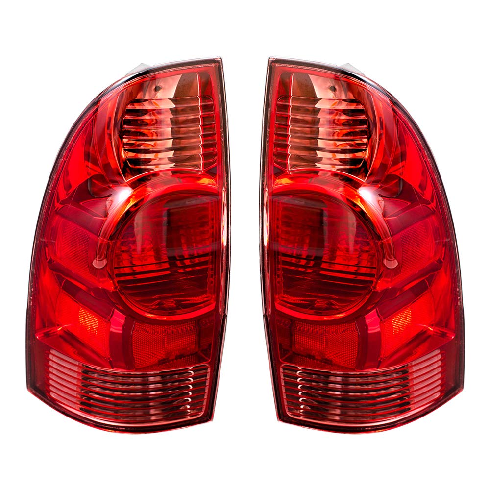 Brock Replacement Tail Lights for 05-15 Pickup Truck - Driver & Passenger Side (8156004150, 8155004150) | Durable LED Lights for Improved Night Visibility & Safety