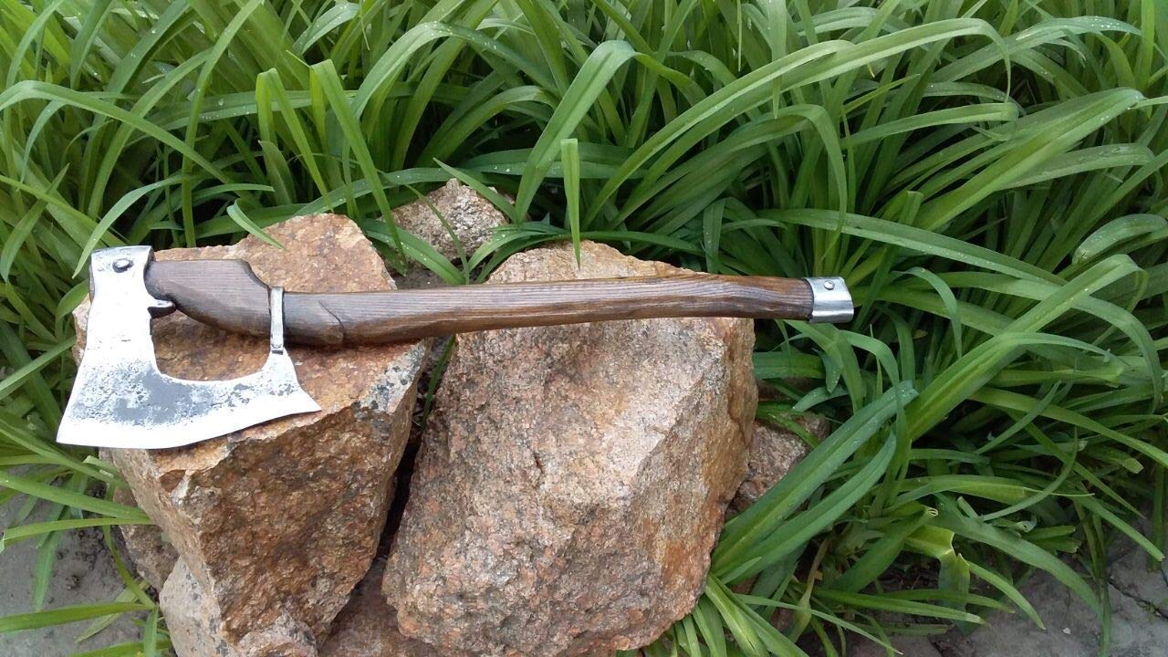 Viking Axe Hatchet - Hand Forged Medieval Axe for Men | Unique Birthday Gift, 6th Anniversary Present & Handyman Tool | Perfect for Camping, Woodworking & Outdoor Adventures