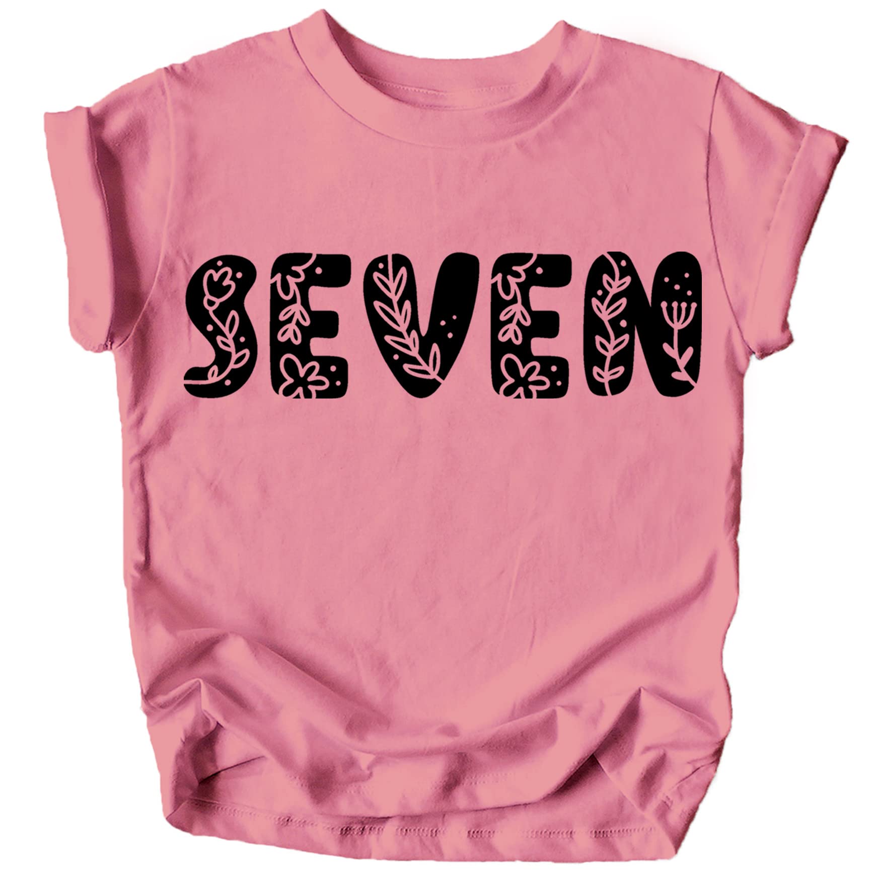 Floral Number 1-7 Birthday Outfit for Baby & Toddler Girls | Cute Birthday Shirt for 1st-7th Birthday Parties & Photo Shoots