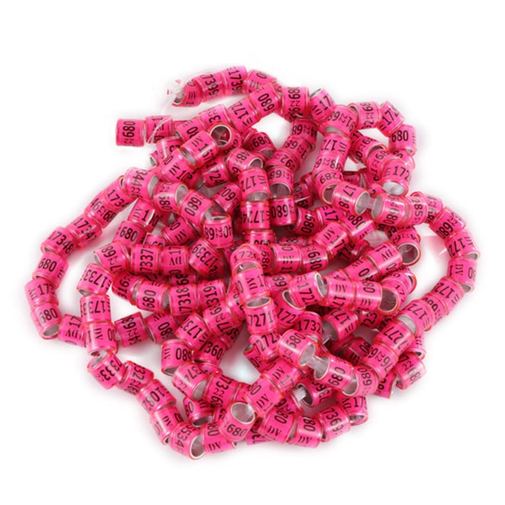 **100 Pcs Multicolor Pigeon Leg Bands - Durable Lightweight Bird Rings for Racing, Training & Identification (2022 Edition) - Perfect for Pigeons, Doves & Chickens**    *(Use for bird racing, breeding identification, pet tracking, and poultry management.)*