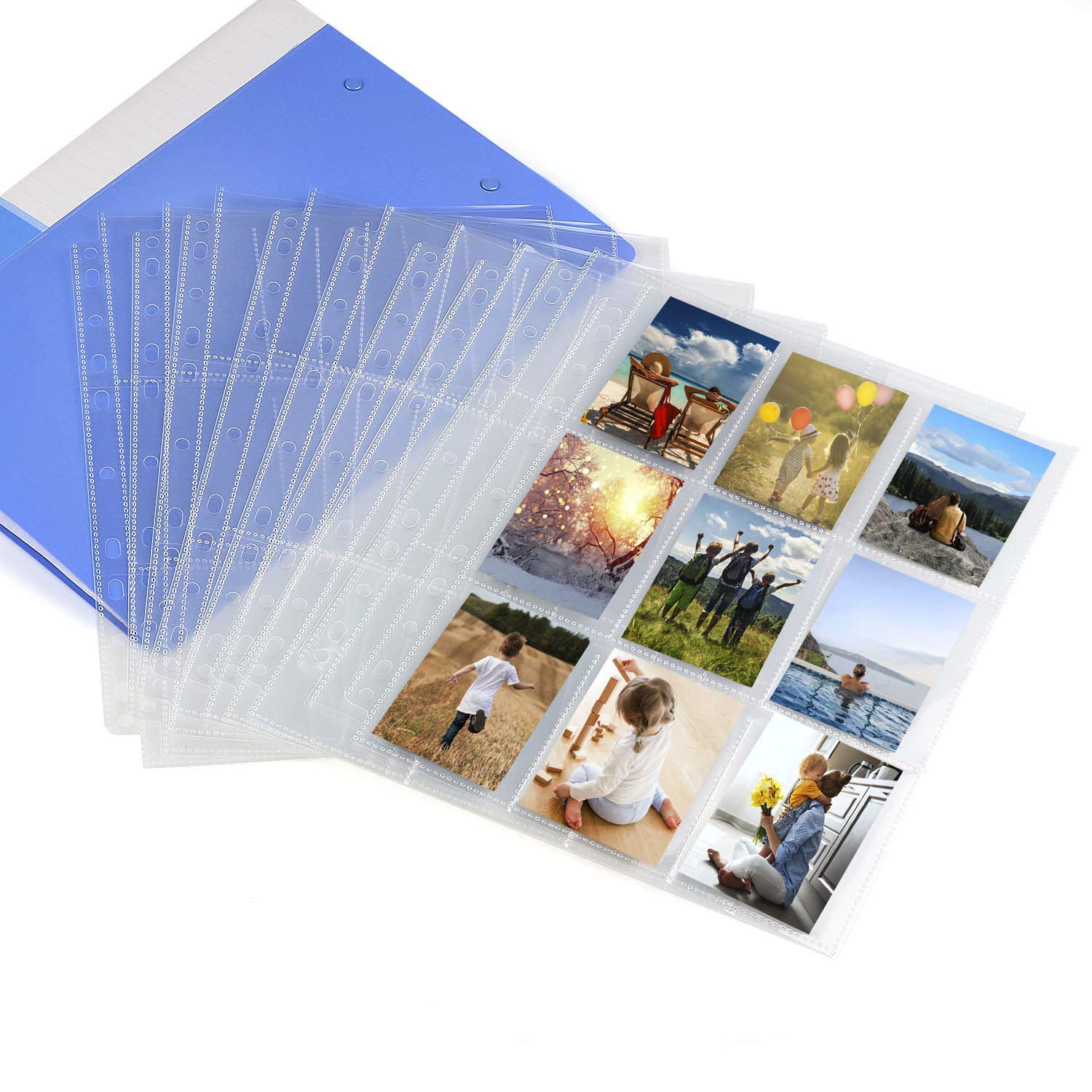 RIO Direct 50-Pack 9-Pocket Trading Card Sleeves - Premium Page Protectors for 3-Ring Binders | Holds Baseball Cards, Pokemon Cards, Sports Cards, Kpop Photocards, Coupons & Game Cards | Perfect for Collectors, Trading & Organizing