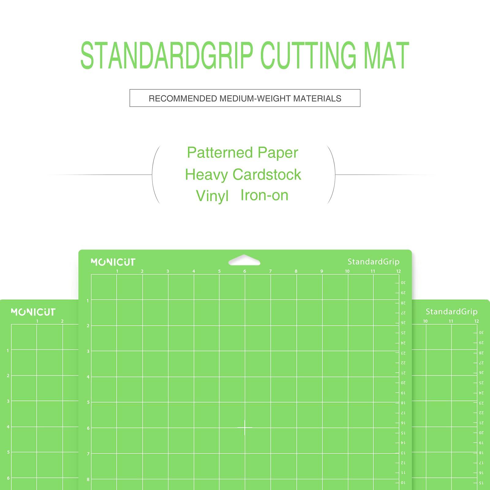 12x12 Standardgrip Cutting Mat 3-Pack - Non-Slip Flexible Craft Mats for Cricut Maker 3/Maker/Explore 3/Air 2/Air/One - Perfect for DIY Crafts, Quilting, Sewing & Scrapbooking - Ideal for Home, Office & Classroom Use