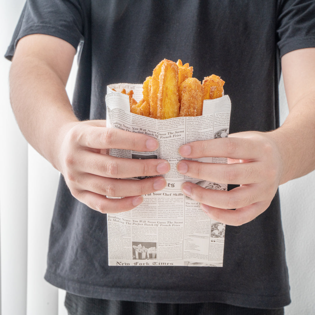Eco-Friendly Newsprint Paper French Fry & Snack Bags - 5