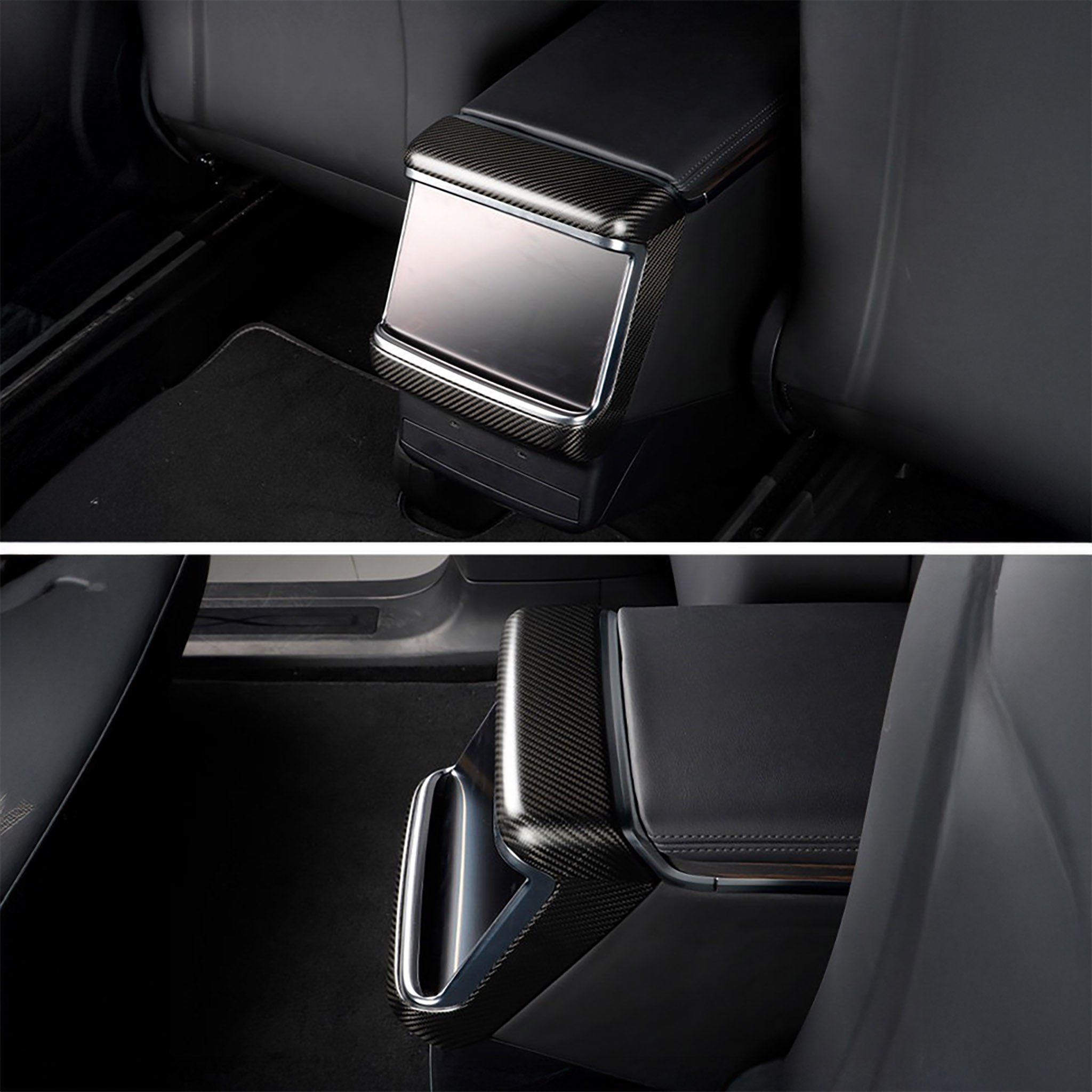 Premium Real Carbon Fiber Rear Touchscreen Trim Cover for Tesla Model S & X 2021+ | Durable & Stylish Interior Upgrade | Perfect for Car Enthusiasts & Luxury Vehicle Owners