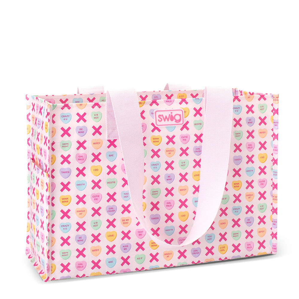 Be Mine Reusable Shopping Bag - Large Eco-Friendly Grocery Tote for Women - Perfect for Groceries, Beach Trips & Farmers Market