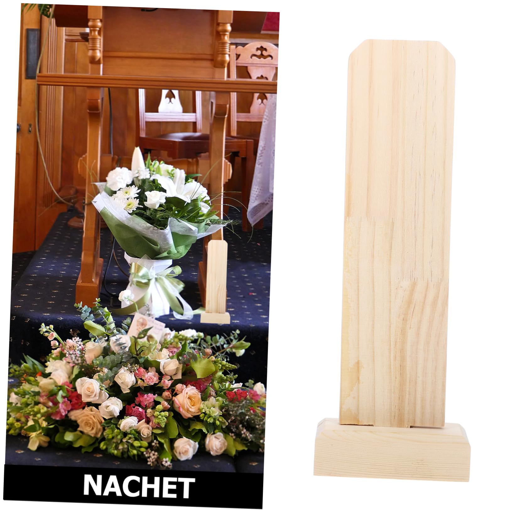CAXUSD Small Memorial Tablet - Handcrafted Wooden Temple Plaque for Religious Ceremonies & Home Altars | Perfect for Ancestral Worship, Buddhist Shrines & Spiritual Rituals