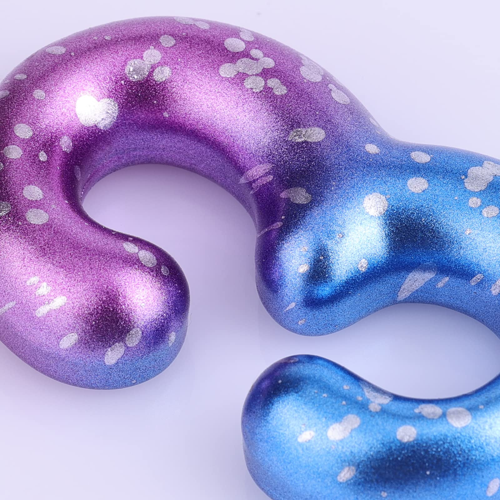 LUTER Gradient Birthday Candles for Cake - Purple Blue Glitter Candles for Parties & Celebrations