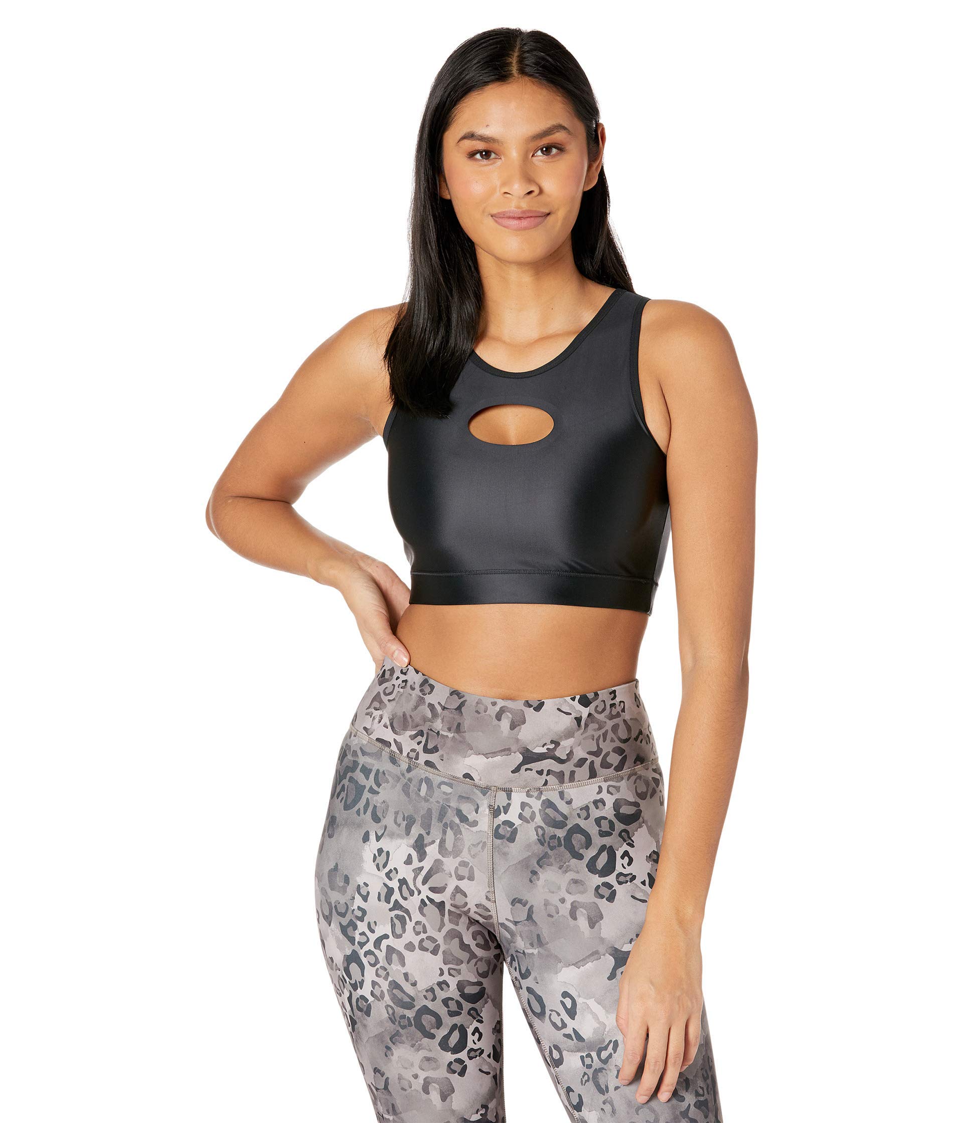 Reebok Women's Studio Fitness Crop Top - Breathable Workout Shirt for Yoga, Running & Gym - Lightweight Athletic Tank Top for Women