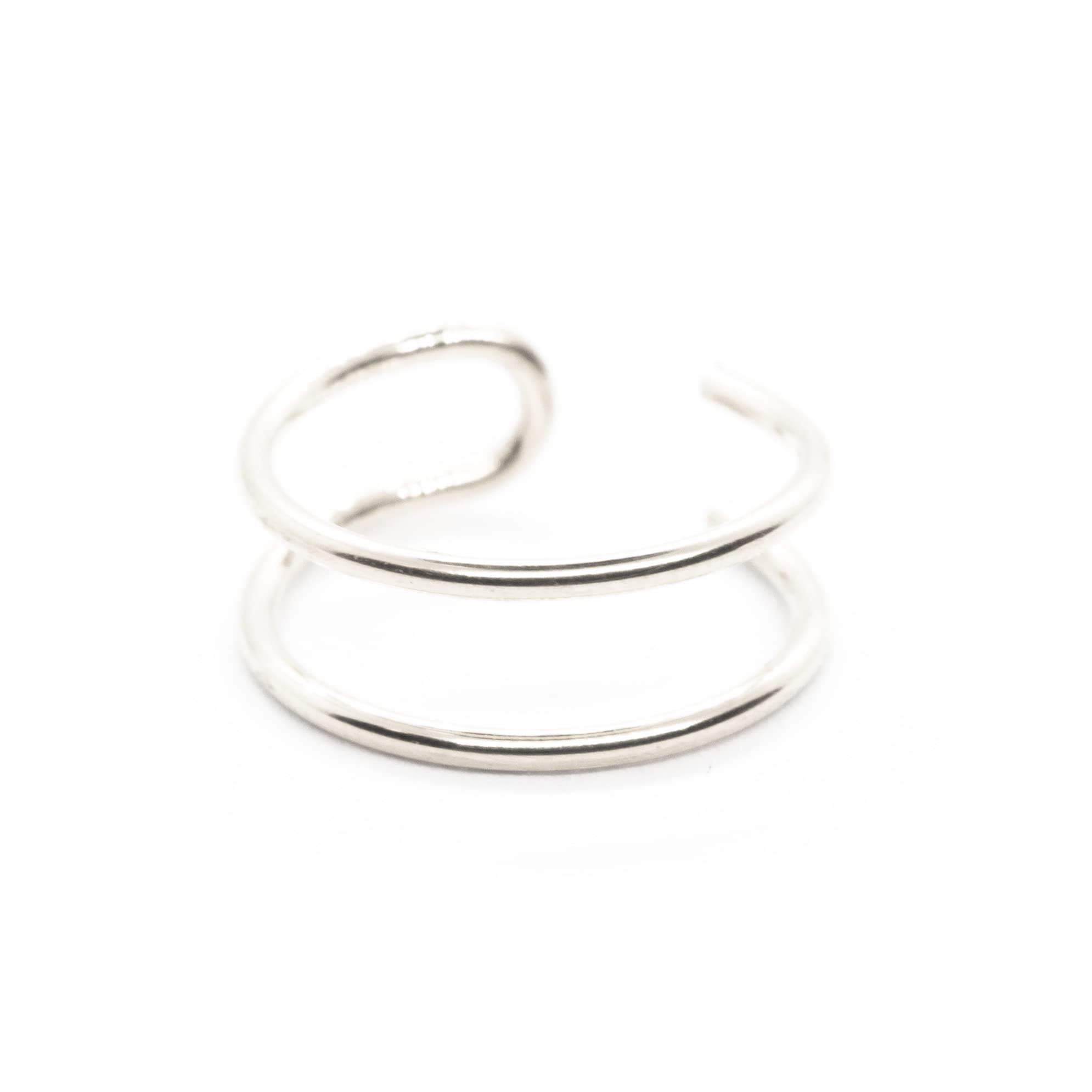 Fake Lip Ring - Faux Lip Piercing Jewelry - 14k Gold Filled Clip On Lip Cuff (13mm) | Double Lip Ring for Women | Perfect for Parties, Halloween Costumes & Alternative Fashion
